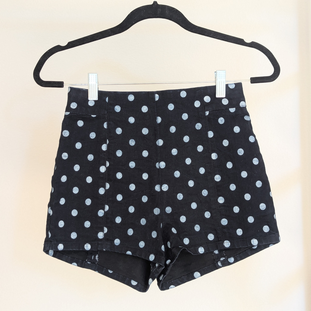 Kimchi Blue High Waist Black and White Shorts